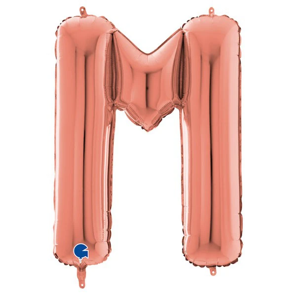 Letterballon M - Rosé Goud - 66 cm