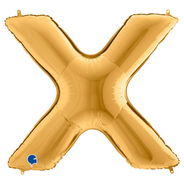 Letterballon X - Goud - 102 cm
