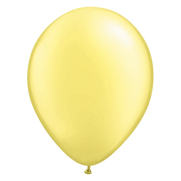 Ballon metallic Lemon Chiffon 28 cm - 10 Stuks