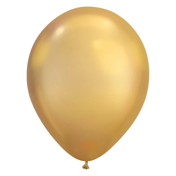 Ballon chrome Gold 28 cm - 10 Stuks