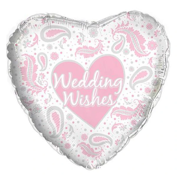 18 Inch (46 cm) CTI Wedding Wishes Paisley folie ballon