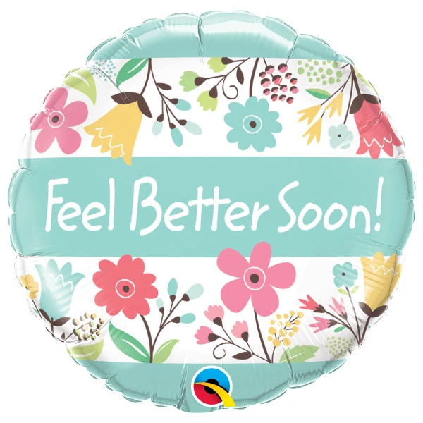 Feel Better Soon! Floral folie ballon 46cm