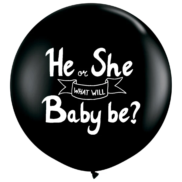 Gender Reveal - He Or She? latex ballonnen 90cm