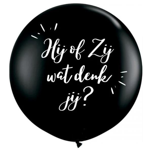 Gender Reveal - Hij Of Zij? latex ballonnen XXL 90cm