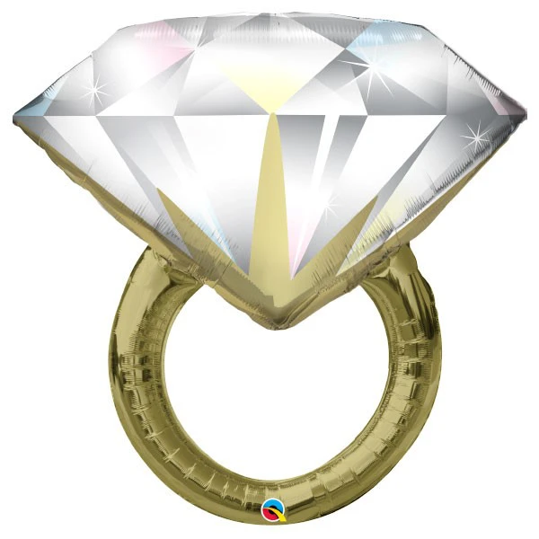 37 Inch (94 cm) Qualatex Diamond Wedding Ring folie ballon