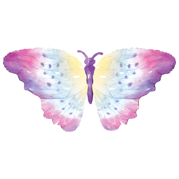 44 Inch (111 cm) Qualatex Watercolor Butterfly folie ballon
