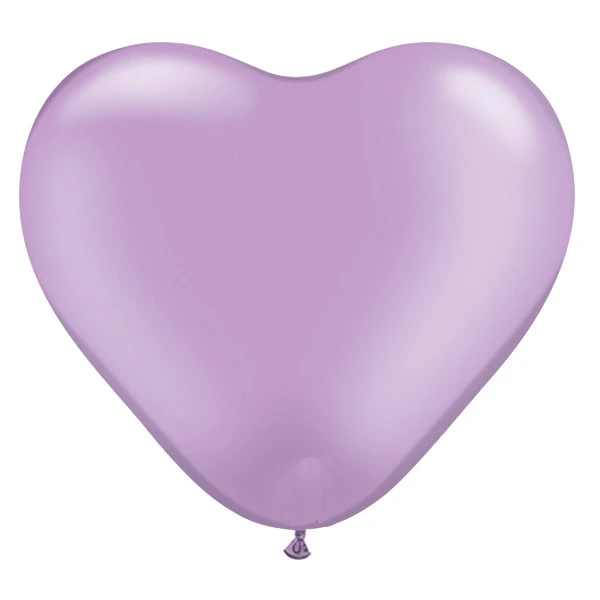 15cm (15 cm) Qualatex heart metallic Lavender latex ballonnen