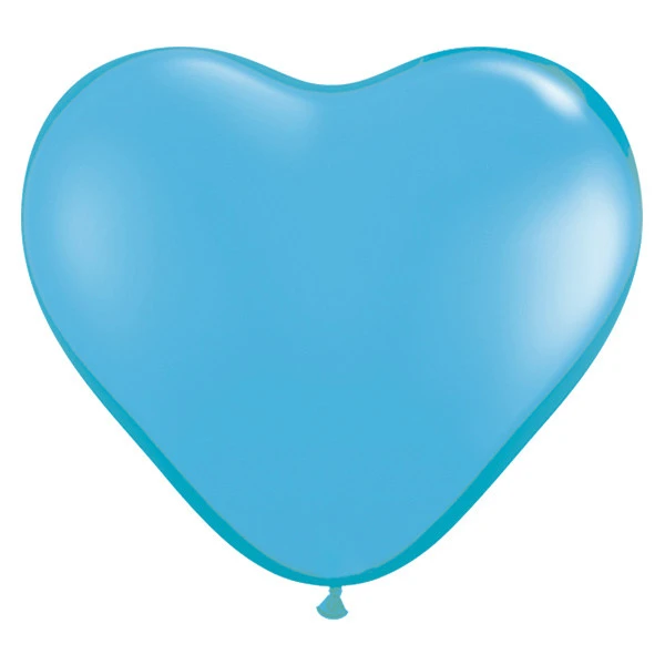15cm (15 cm) Qualatex heart standaard Pale Blue latex ballonnen
